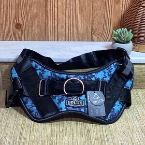 BOLUX Blue and Black Dog Harness size Large